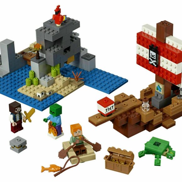New Lego Minecraft The Pirate Ship Adventure 21152 Retired Collectible Set - Picture 3 of 4